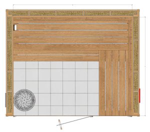 L-Shape Benches, 1 Top Bench. 2x4 Knotty Red Cedar