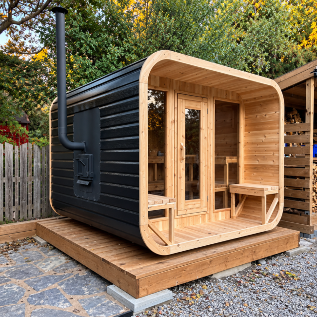 Modern Backyard Sauna Retreat